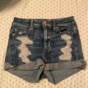 AE high waisted jean shorts